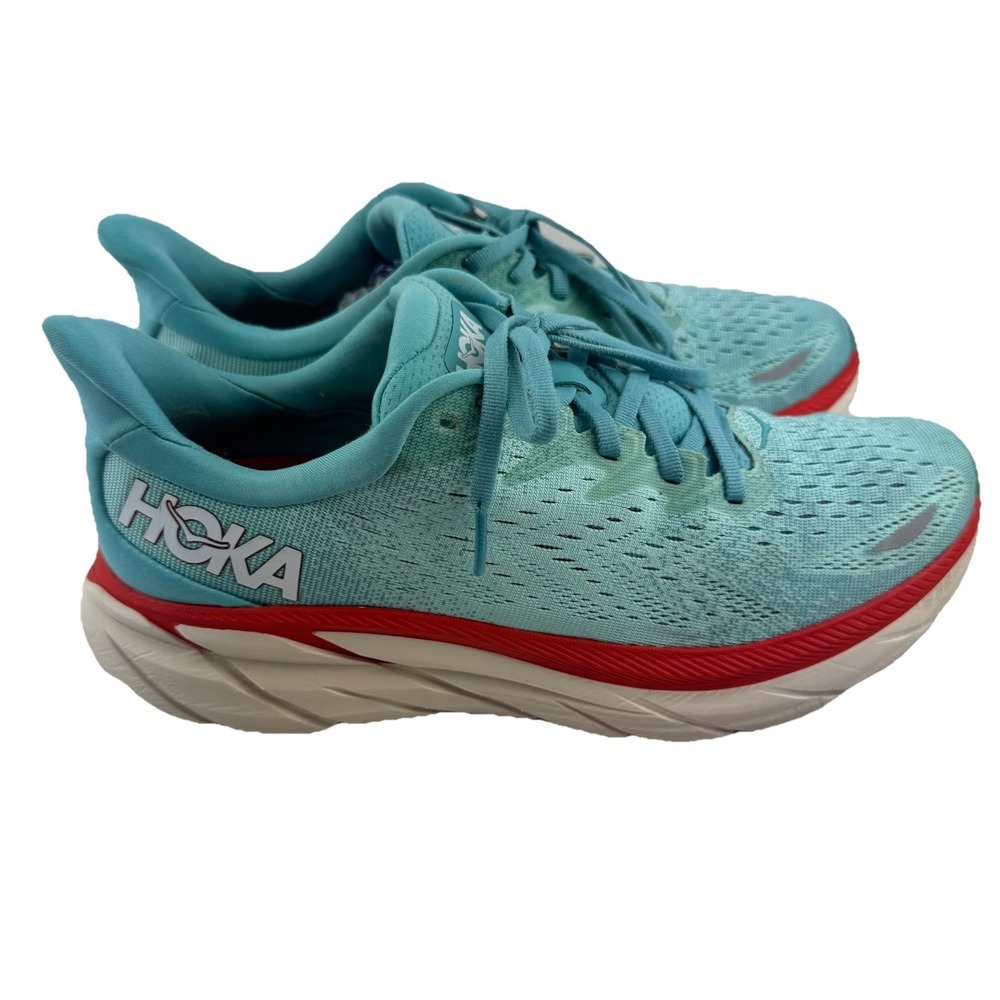 HOKA One One Clifton 8 Aquarelle Blue Women's 9.5 B Running Shoes 1119394 AEBL